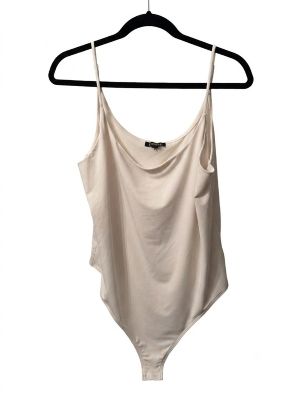 Express Cream Cowl Neck Bodysuit